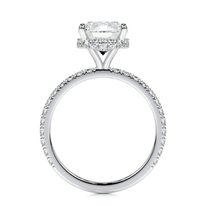 2.0 CT Cushion Hidden Halo CVD E/VS1 Diamond Engagement Ring 5