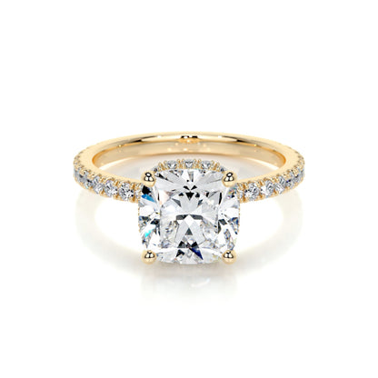 2.0 CT Cushion Hidden Halo CVD E/VS1 Diamond Engagement Ring 7