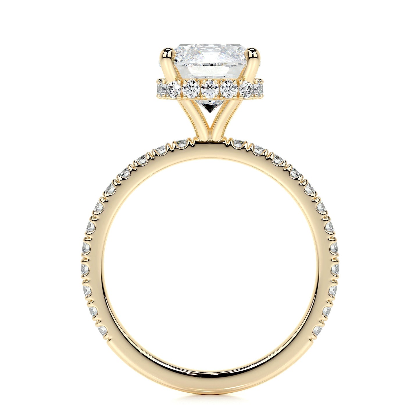 2.0 CT Cushion Hidden Halo CVD E/VS1 Diamond Engagement Ring 10