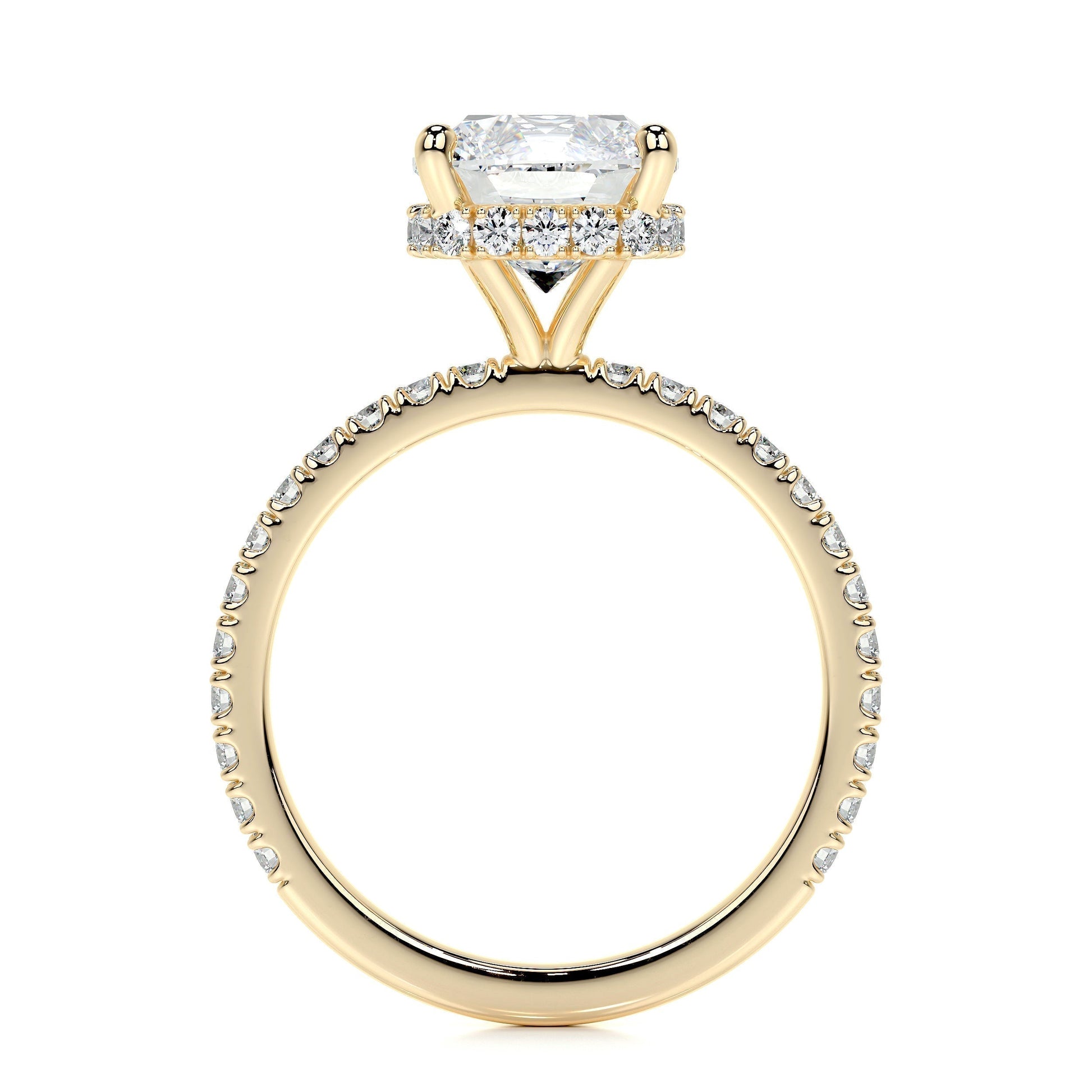 2.0 CT Cushion Hidden Halo CVD E/VS1 Diamond Engagement Ring 10