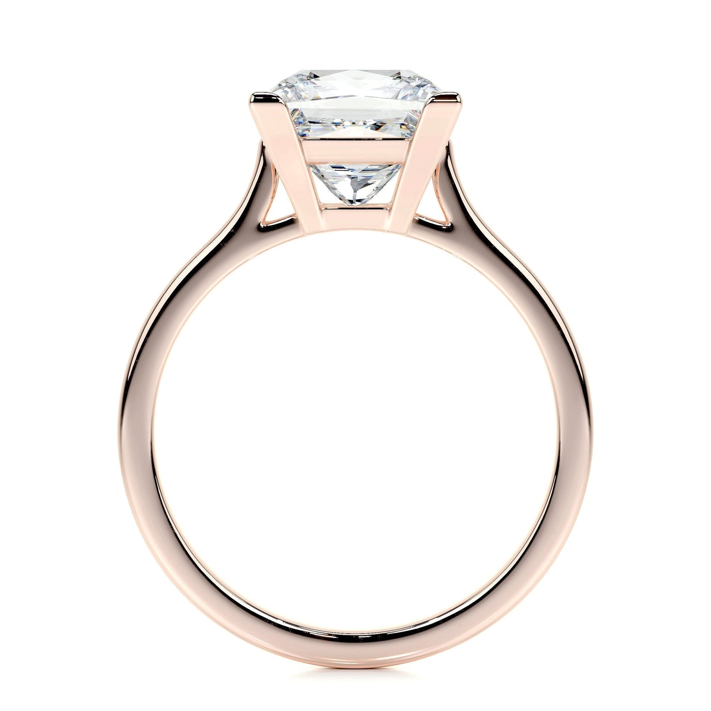 3.0 CT Princess Solitaire CVD F/VS2 Diamond Engagement Ring 16