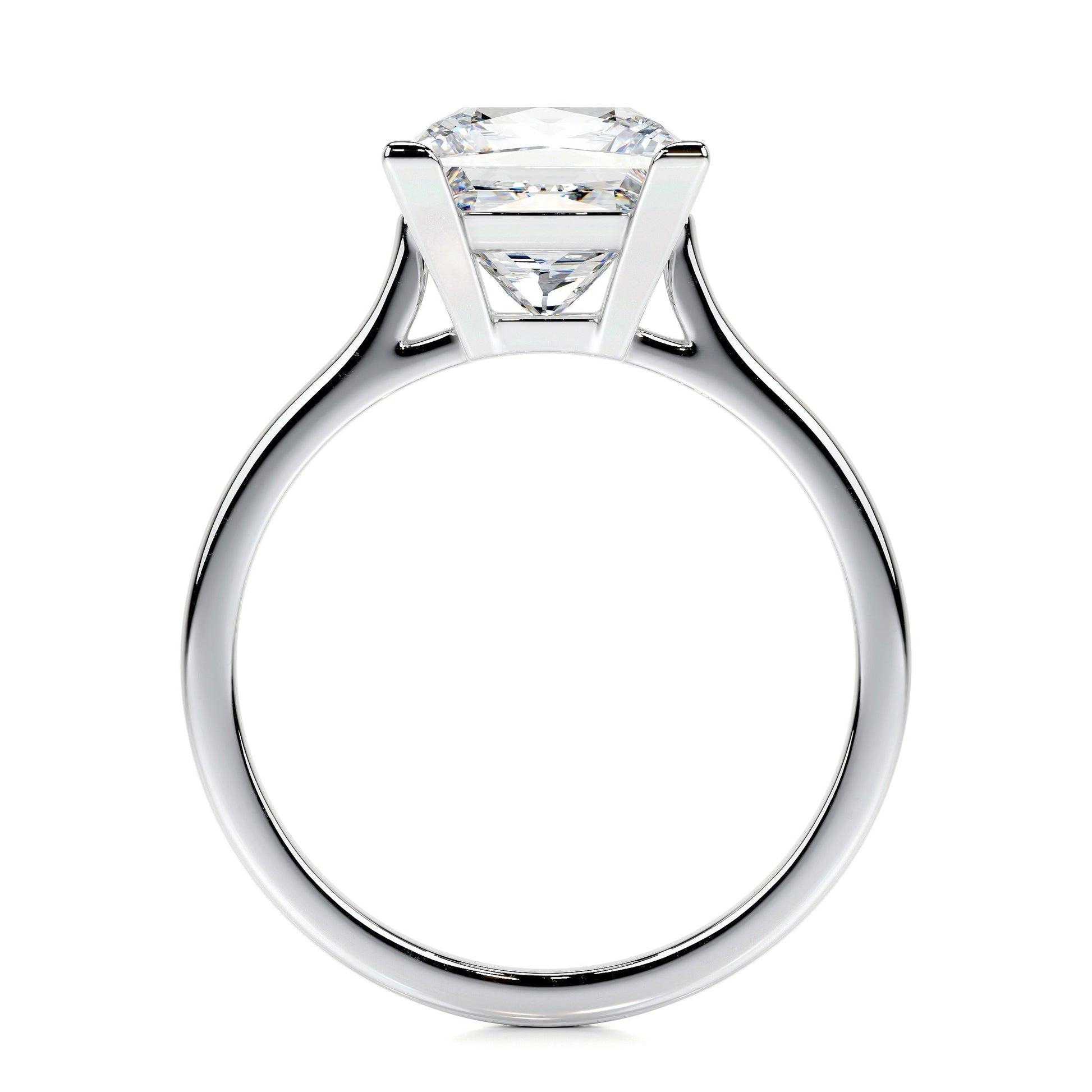 3.0 CT Princess Solitaire CVD F/VS2 Diamond Engagement Ring 6