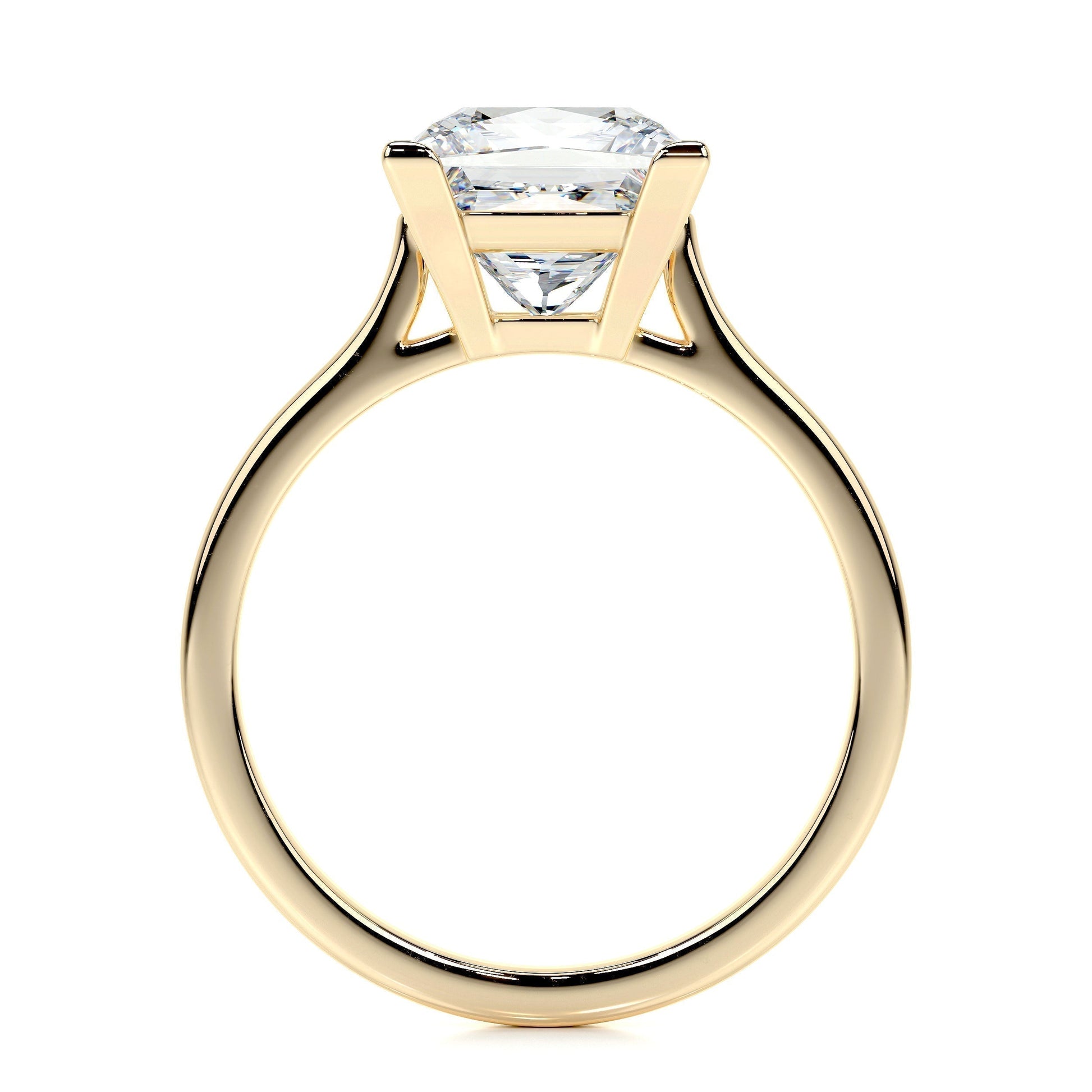 3.0 CT Princess Solitaire CVD F/VS2 Diamond Engagement Ring 11