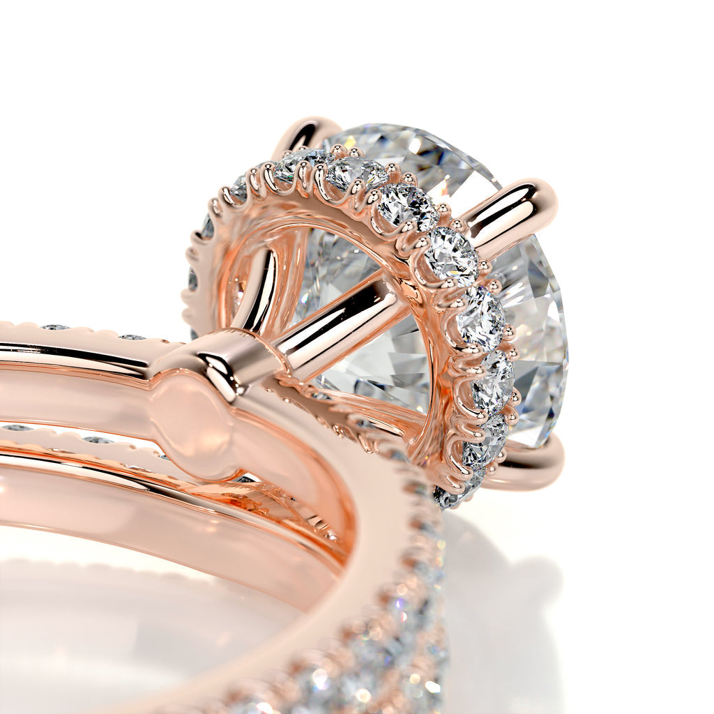 1.25 CT Round Hidden Halo CVD F/VS Diamond Bridal Ring Set 15
