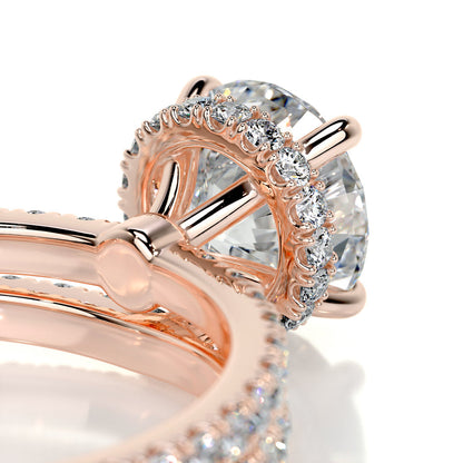 1.25 CT Round Hidden Halo CVD F/VS Diamond Bridal Ring Set 15