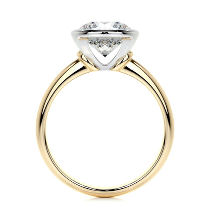 3.0 CT Round Bezel CVD F/SI1 Diamond Engagement Ring 11