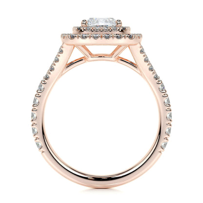 1.0 CT Cushion Double Halo CVD D/VS1 Diamond Engagement Ring 16