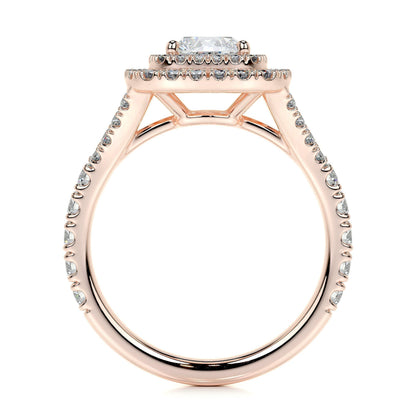 1.0 CT Cushion Double Halo CVD D/VS1 Diamond Engagement Ring 16