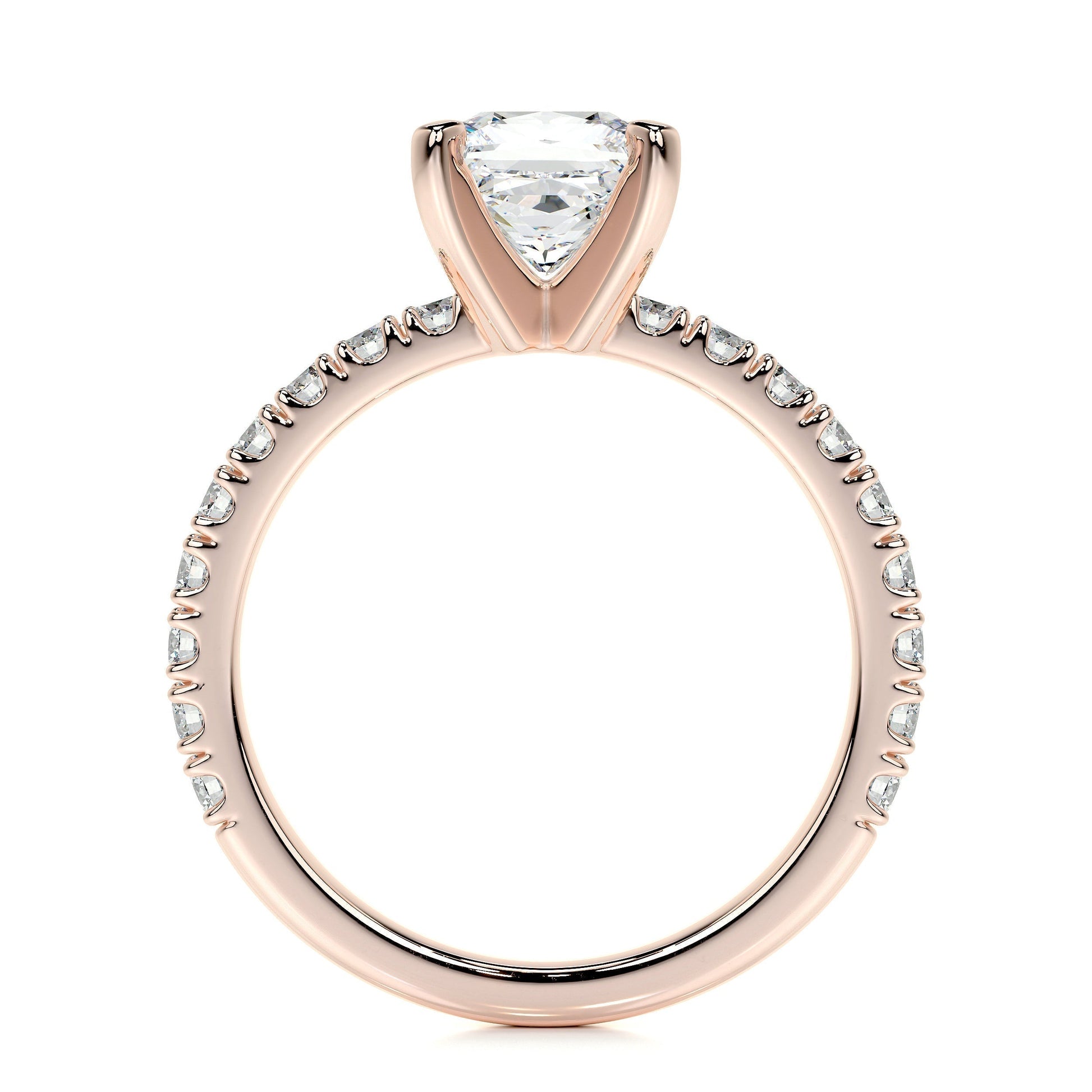 1.0 CT Princess Solitaire CVD D/VS1 Diamond Engagement Ring 15