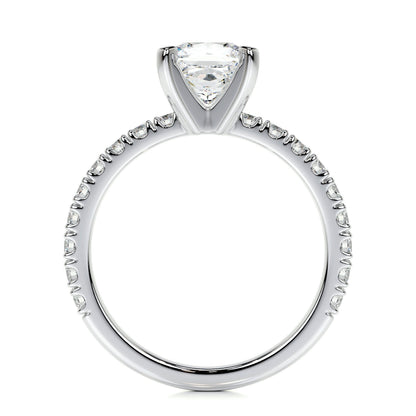 1.0 CT Princess Solitaire CVD D/VS1 Diamond Engagement Ring 6