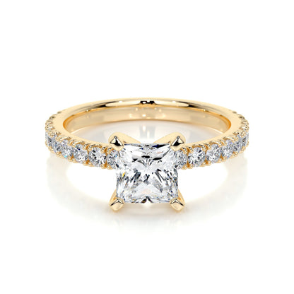 1.0 CT Princess Solitaire CVD D/VS1 Diamond Engagement Ring 7