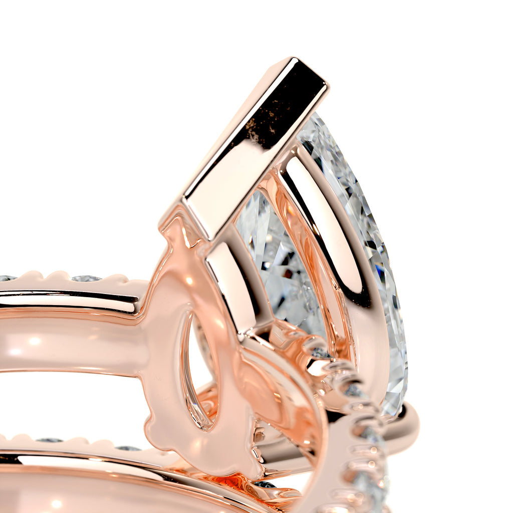 1.50 CT Pear Solitaire CVD F/VS Diamond Bridal Ring Set 13