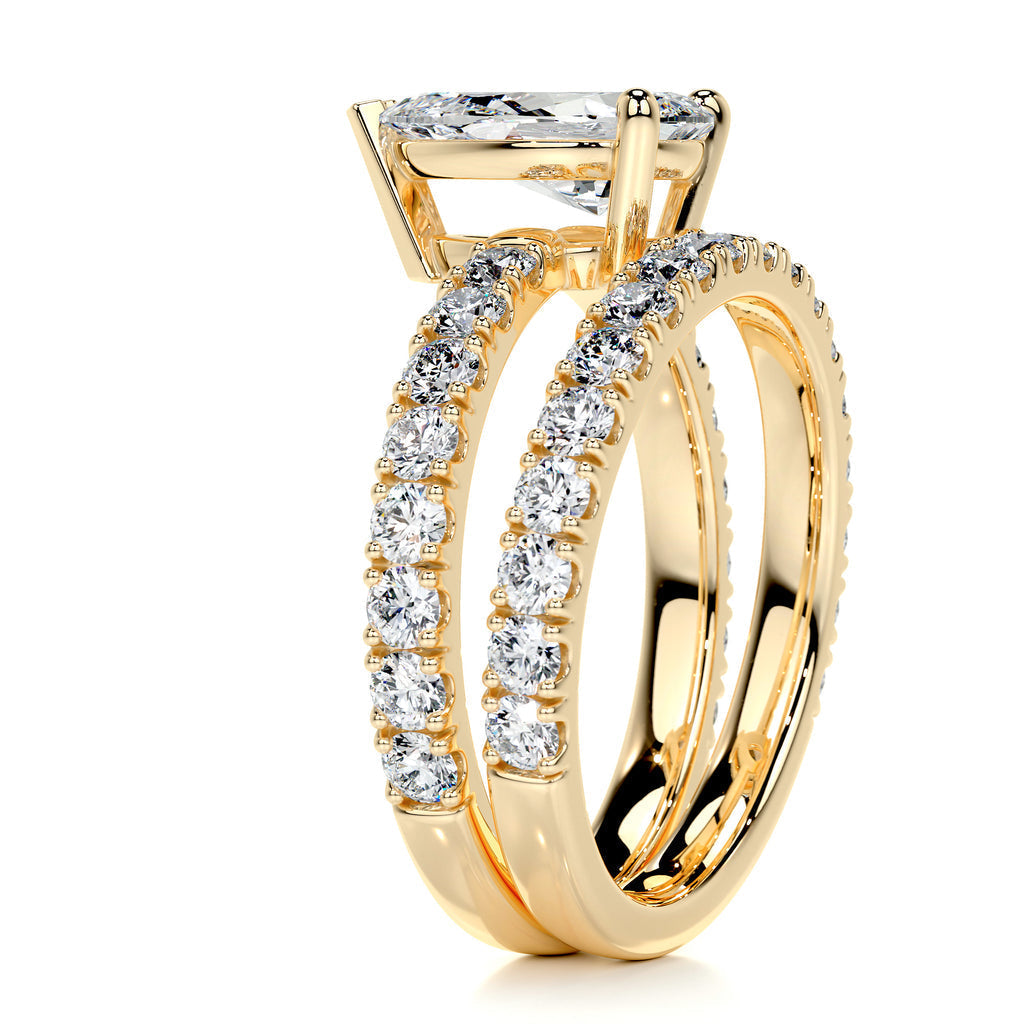 1.50 CT Pear Solitaire CVD F/VS Diamond Bridal Ring Set 11
