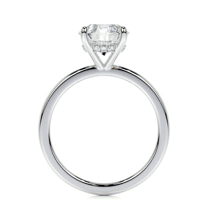 2.0 CT Round Hidden Halo CVD D/VS1 Diamond Engagement Ring 6