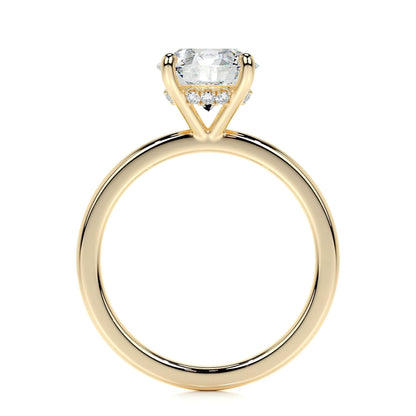 2.0 CT Round Hidden Halo CVD D/VS1 Diamond Engagement Ring 10