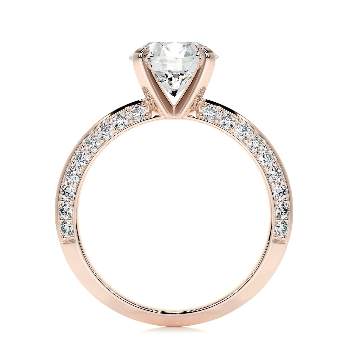2.0 CT Round Solitaire CVD E/VS2 Diamond Engagement Ring 14