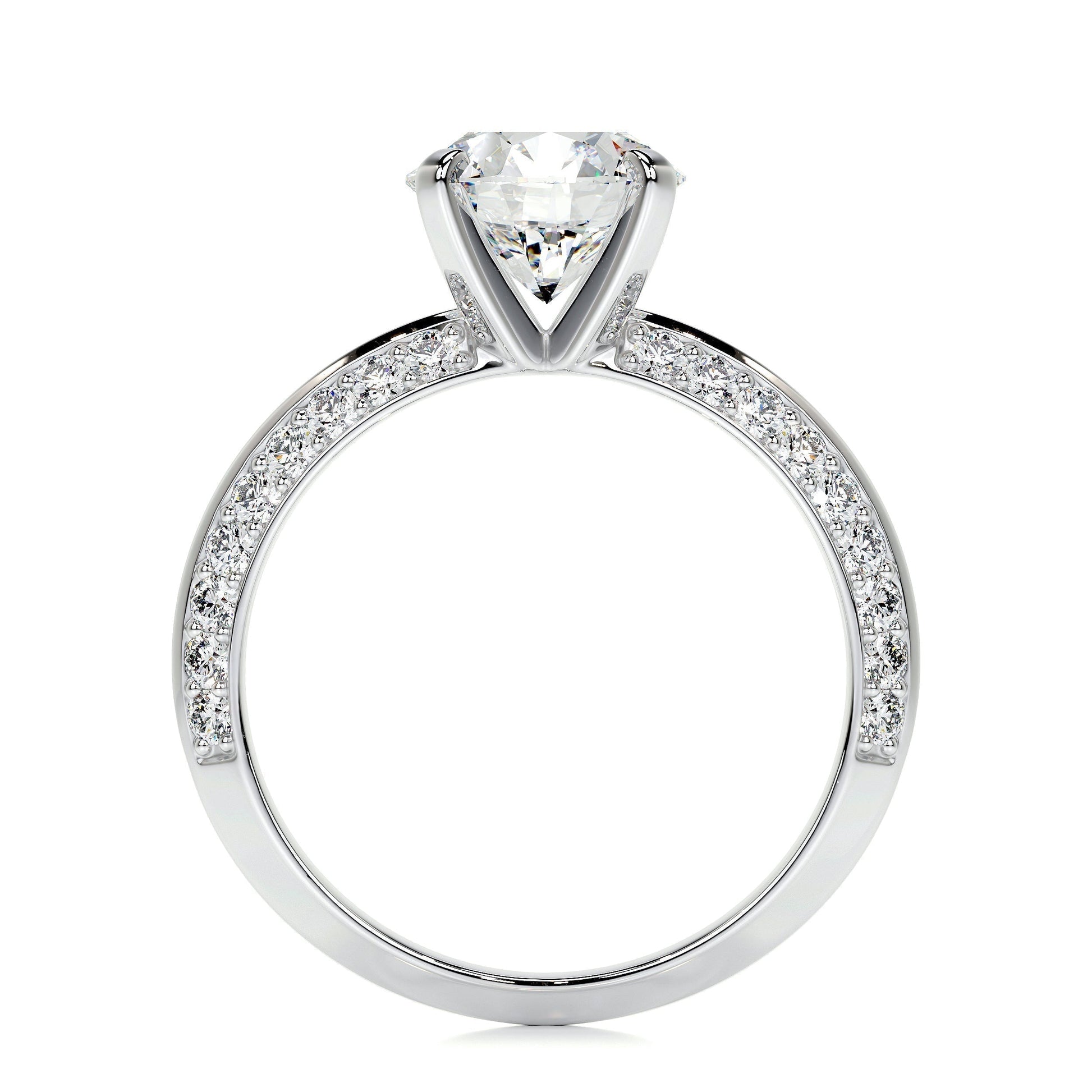 2.0 CT Round Solitaire CVD E/VS2 Diamond Engagement Ring 5