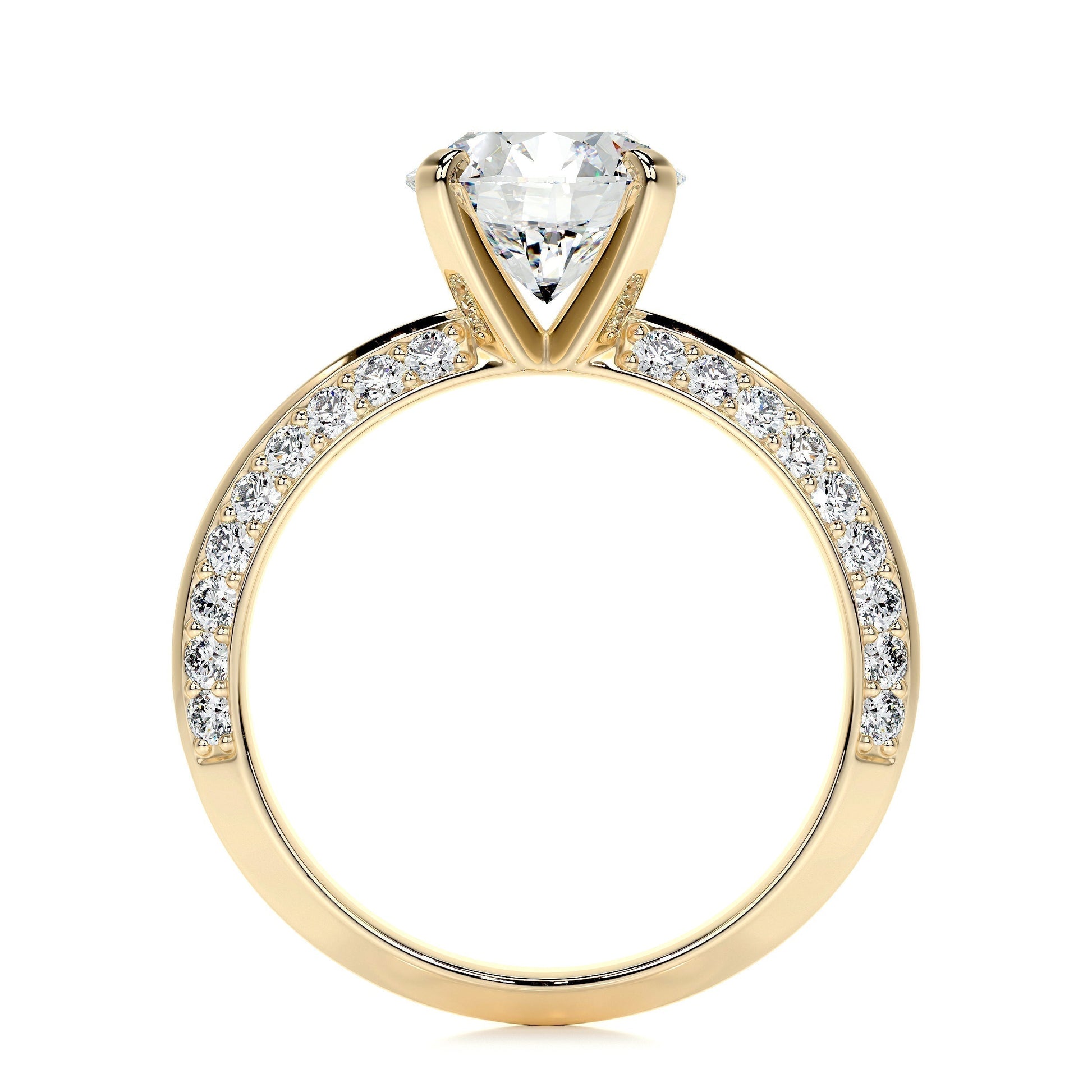 2.0 CT Round Solitaire CVD E/VS2 Diamond Engagement Ring 9