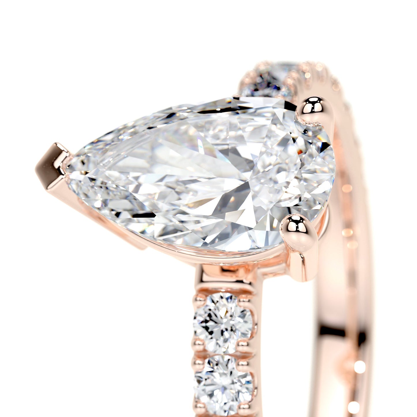 1.50 CT Pear Solitaire CVD E/VS2 Diamond Engagement Ring 15