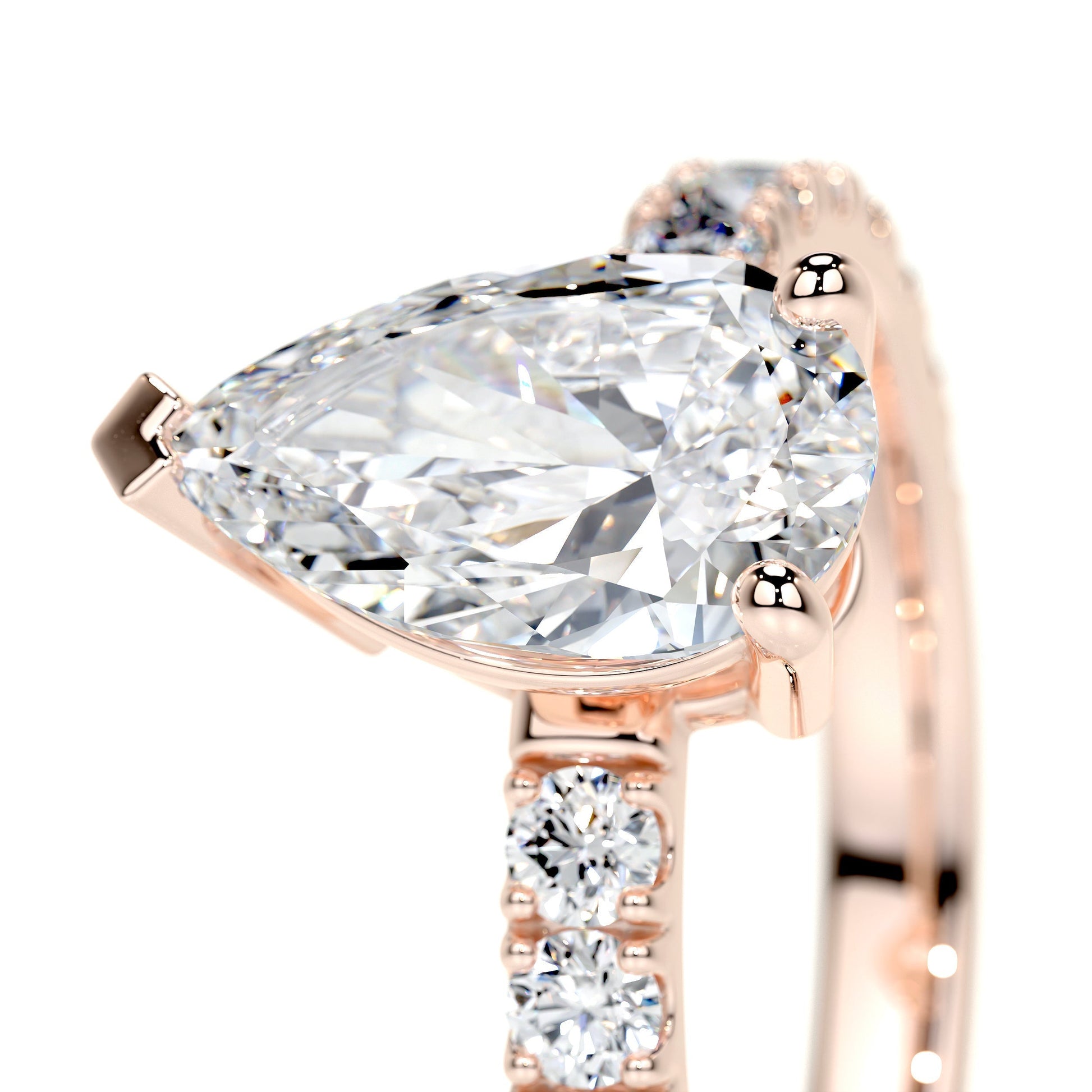1.50 CT Pear Solitaire CVD E/VS2 Diamond Engagement Ring 15