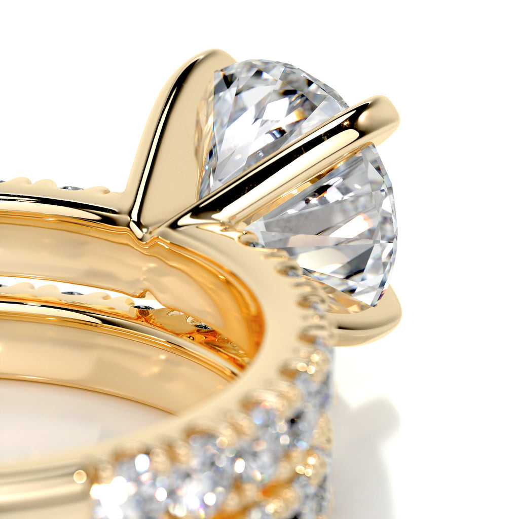1.50 CT Round Solitaire CVD F/VS Diamond Bridal Ring Set 10