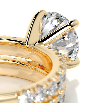 1.50 CT Round Solitaire CVD F/VS Diamond Bridal Ring Set 10