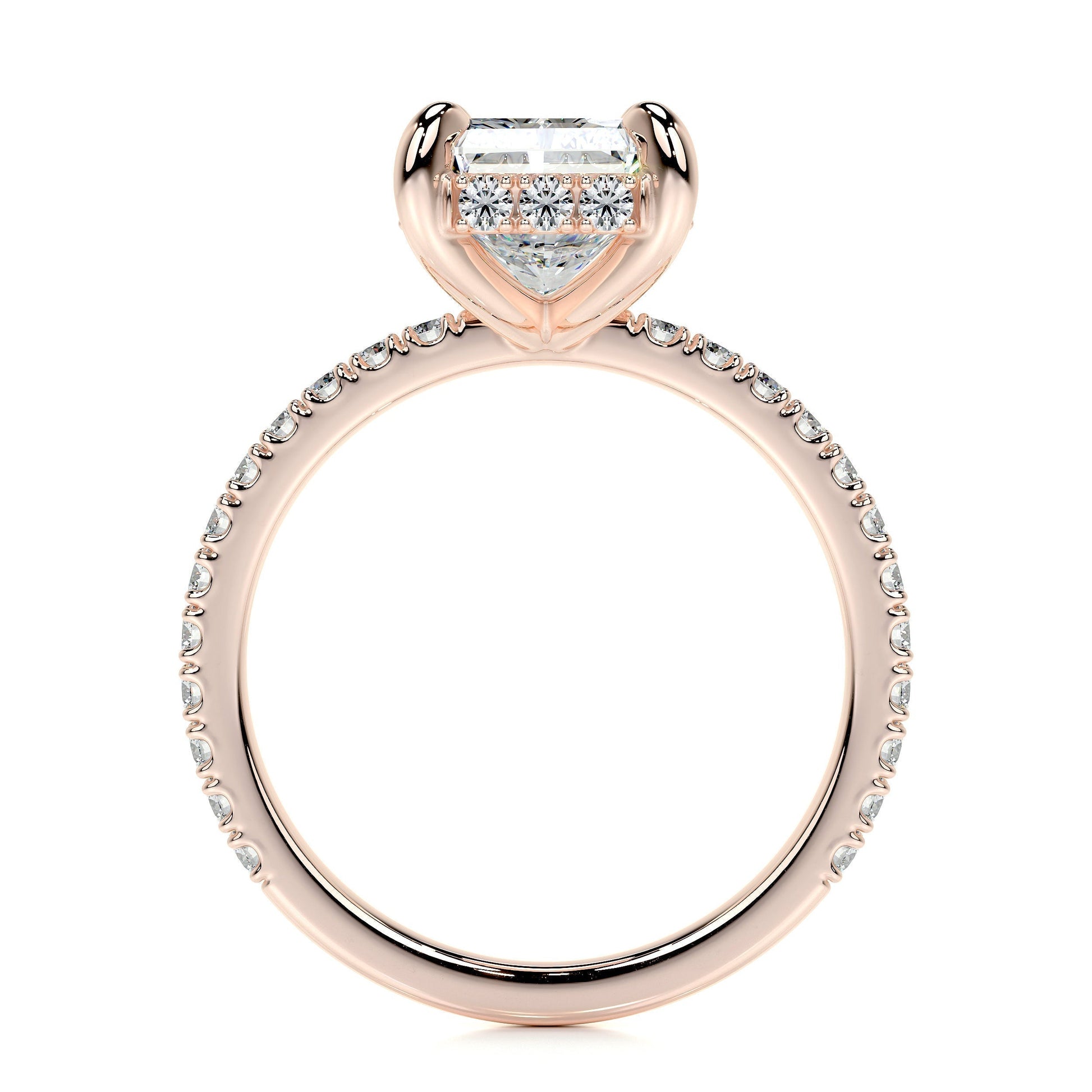 2.0 CT Radiant Hidden Halo CVD E/VS2 Diamond Engagement Ring 14