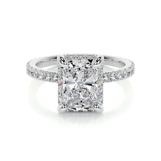 2.0 CT Radiant Hidden Halo CVD E/VS2 Diamond Engagement Ring 1