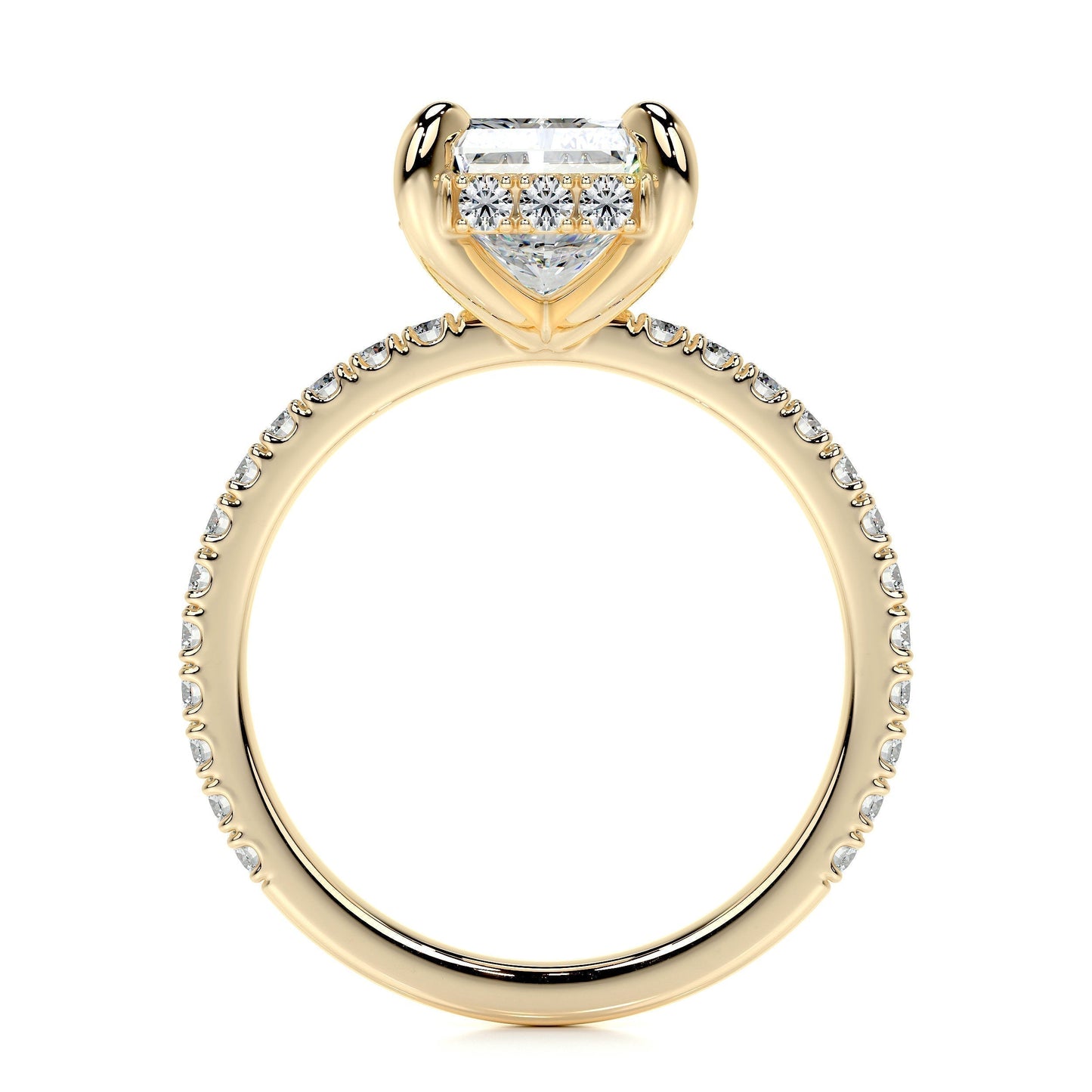2.0 CT Radiant Hidden Halo CVD E/VS2 Diamond Engagement Ring 9