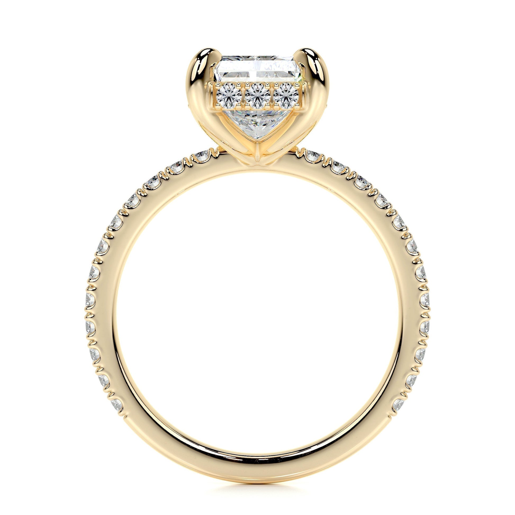 2.0 CT Radiant Hidden Halo CVD E/VS2 Diamond Engagement Ring 9