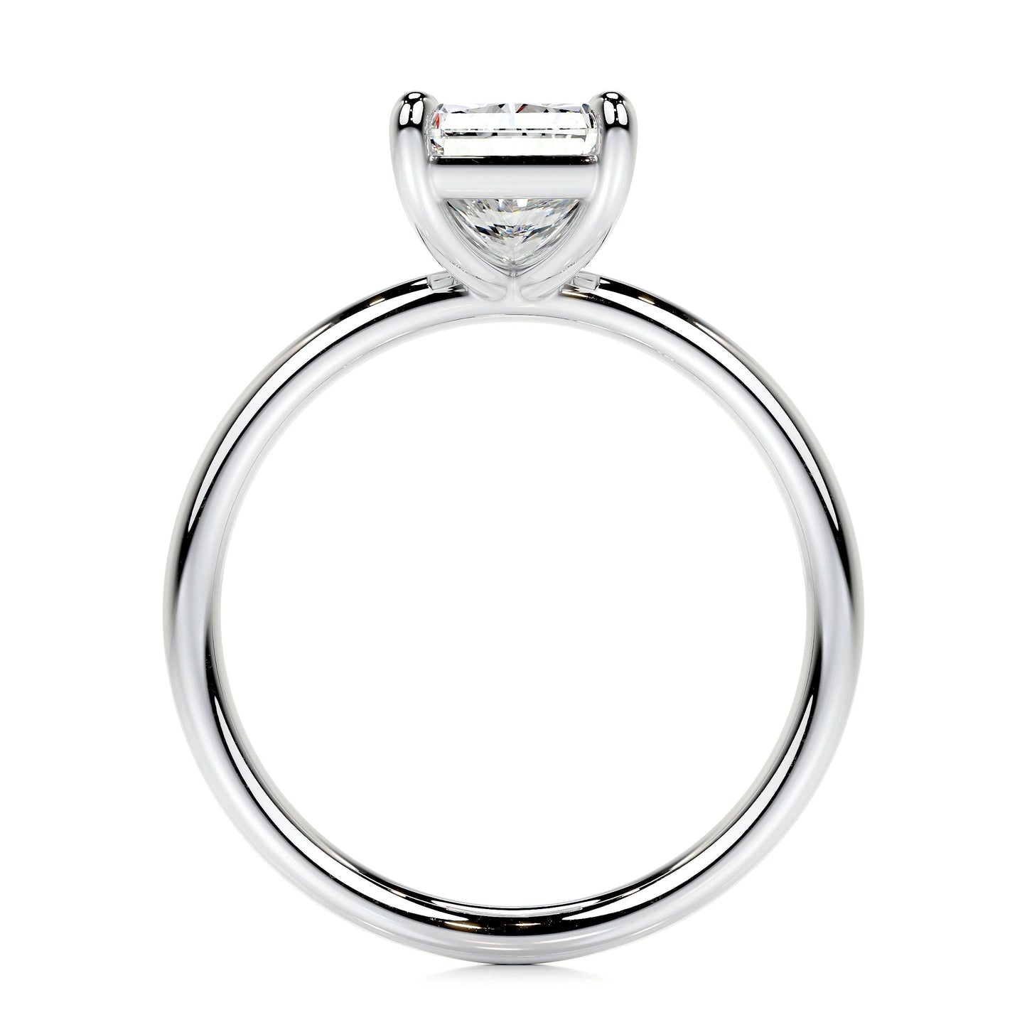 2.0 CT Radiant Solitaire CVD E/VS2 Diamond Engagement Ring 5