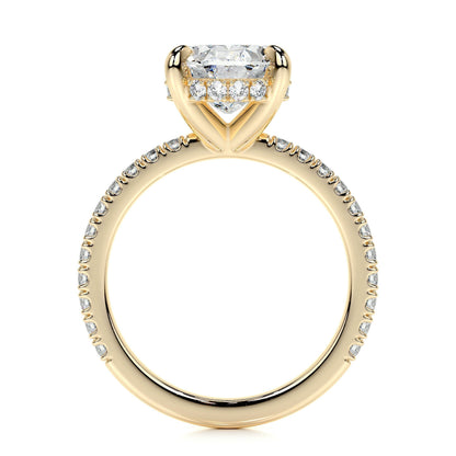 2.0 CT Oval Hidden Halo CVD E/VS2 Diamond Engagement Ring 9