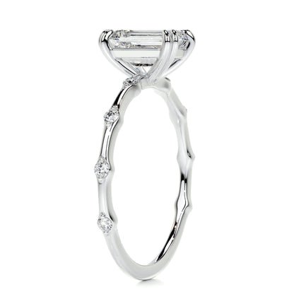 1.5 CT Emerald Solitaire CVD E/VS1 Diamond Engagement Ring 5