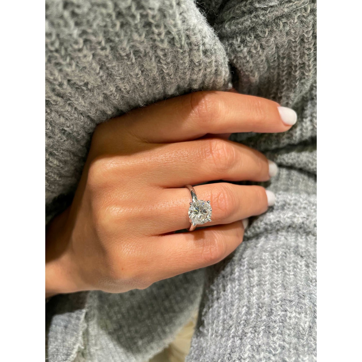 3.0 CT Princess Solitaire CVD F/VS2 Diamond Engagement Ring 20