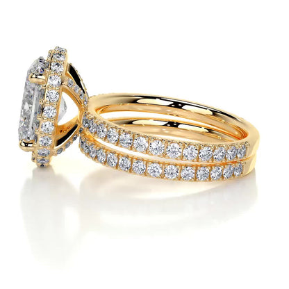 2.0 CT Oval Halo CVD F/VS Diamond Bridal Set 11