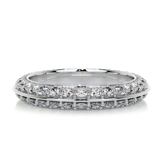0.5 CT Round Full Eternity CVD EF/VVS Diamond Wedding Band 1