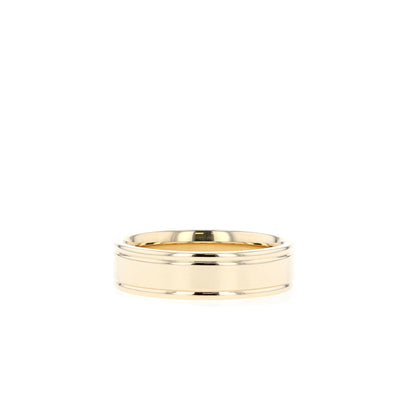 High-Polish Finish Regular Yellow Gold Men's Band 1