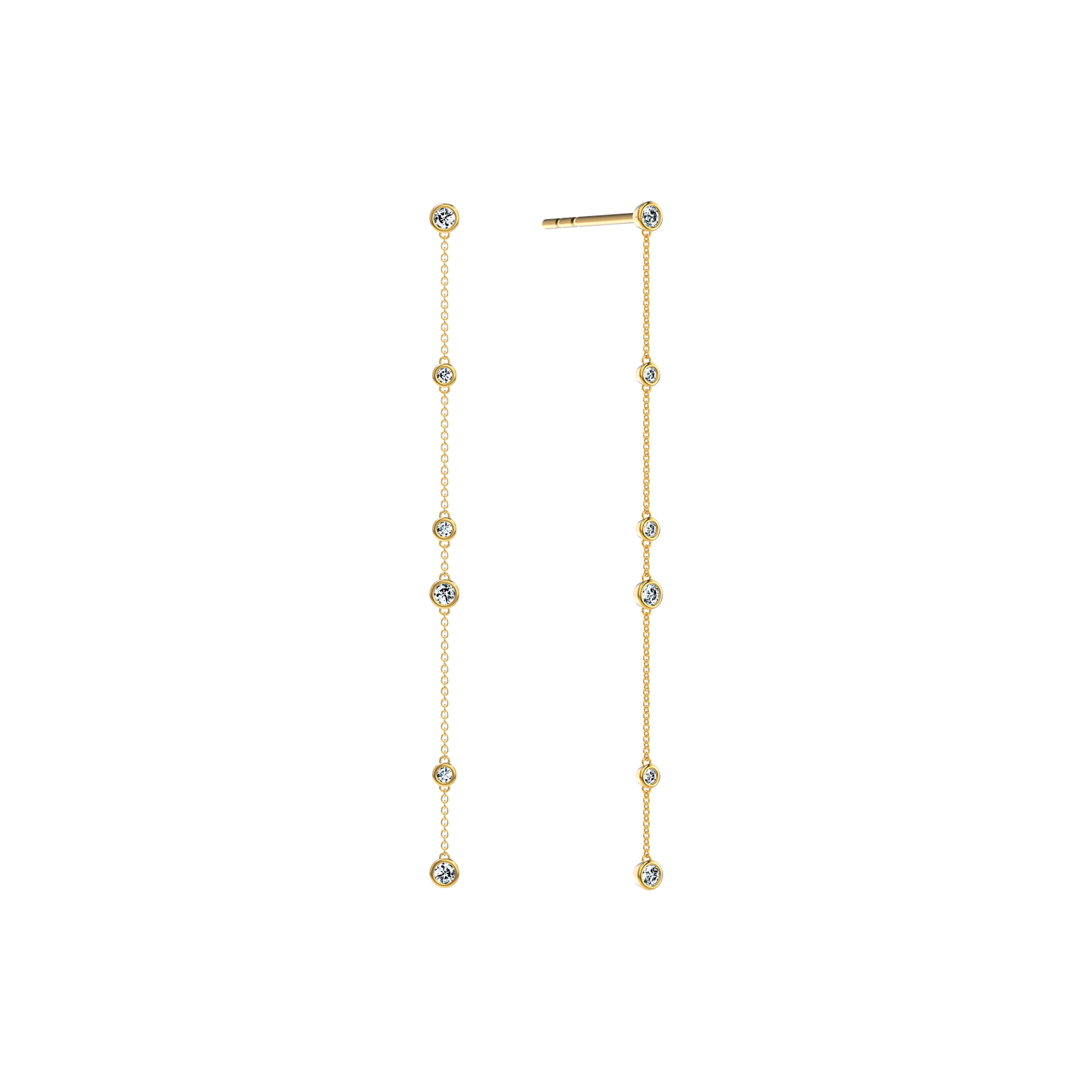 0.30 TCW Round Cut Hoop Moissanite Earrings