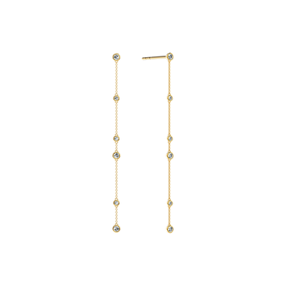 0.30 TCW Round Cut Hoop Moissanite Earrings