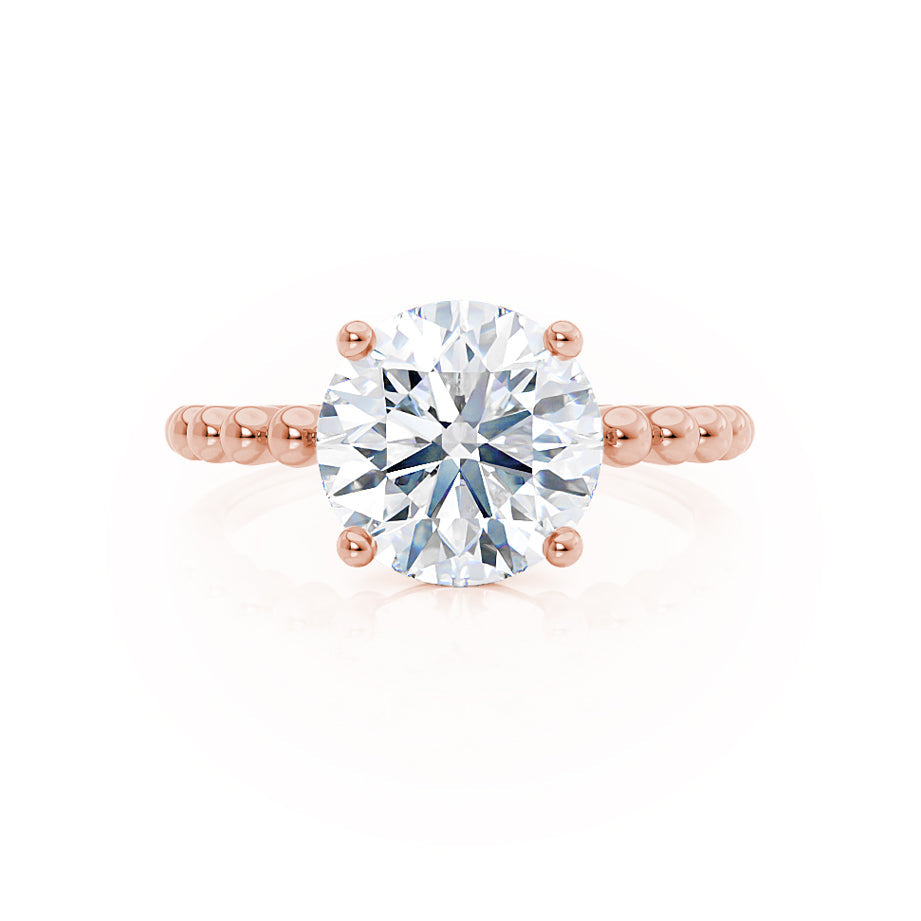 1.20 CT Round Shaped Moissanite Solitaire Style Engagement Ring