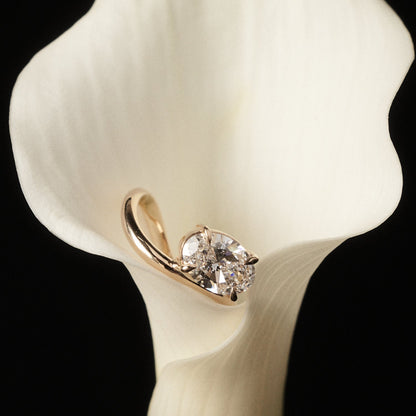 2 CT Emerald Pave Moissanite Engagement Ring