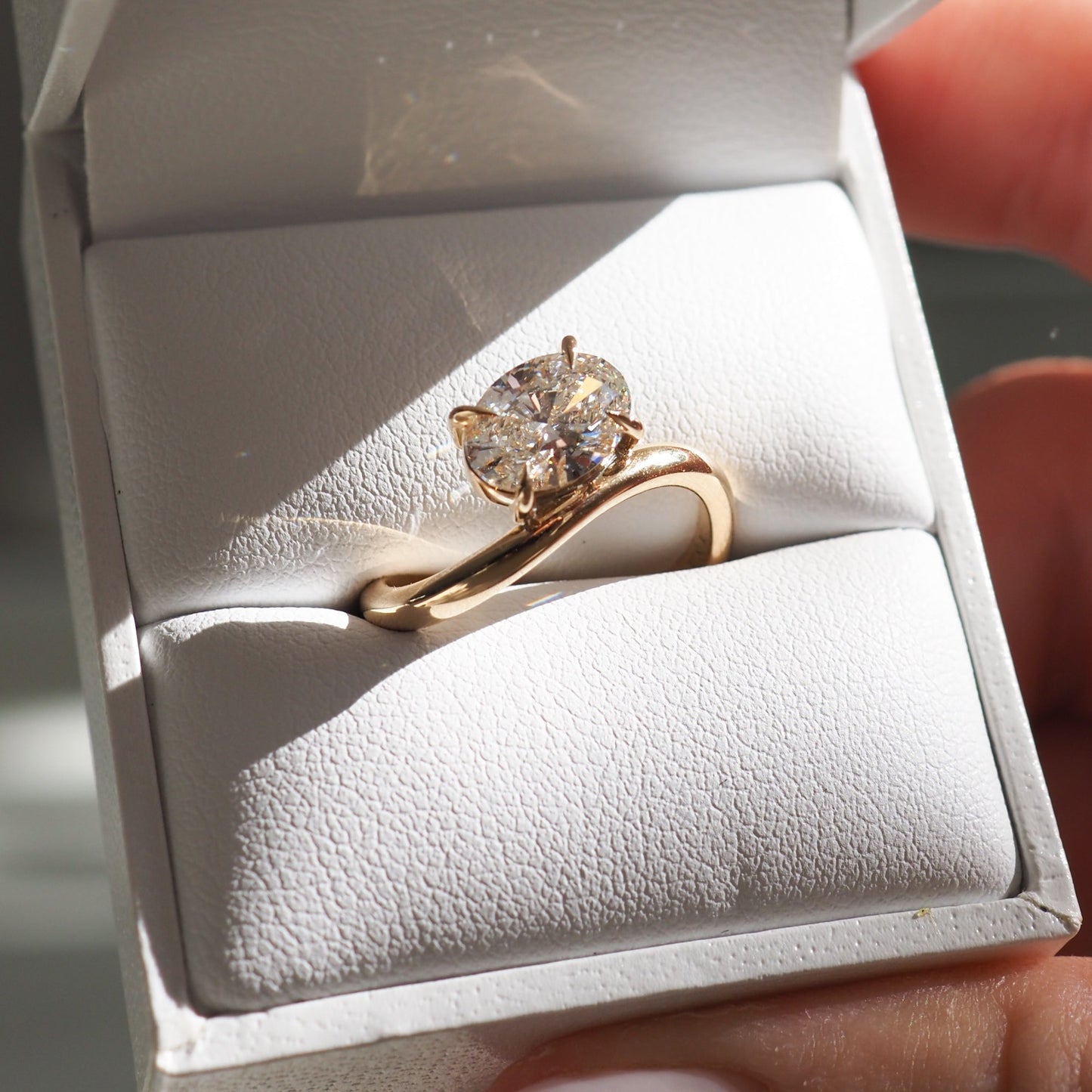 2 CT Emerald Pave Moissanite Engagement Ring