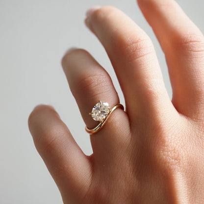 2 CT Emerald Pave Moissanite Engagement Ring