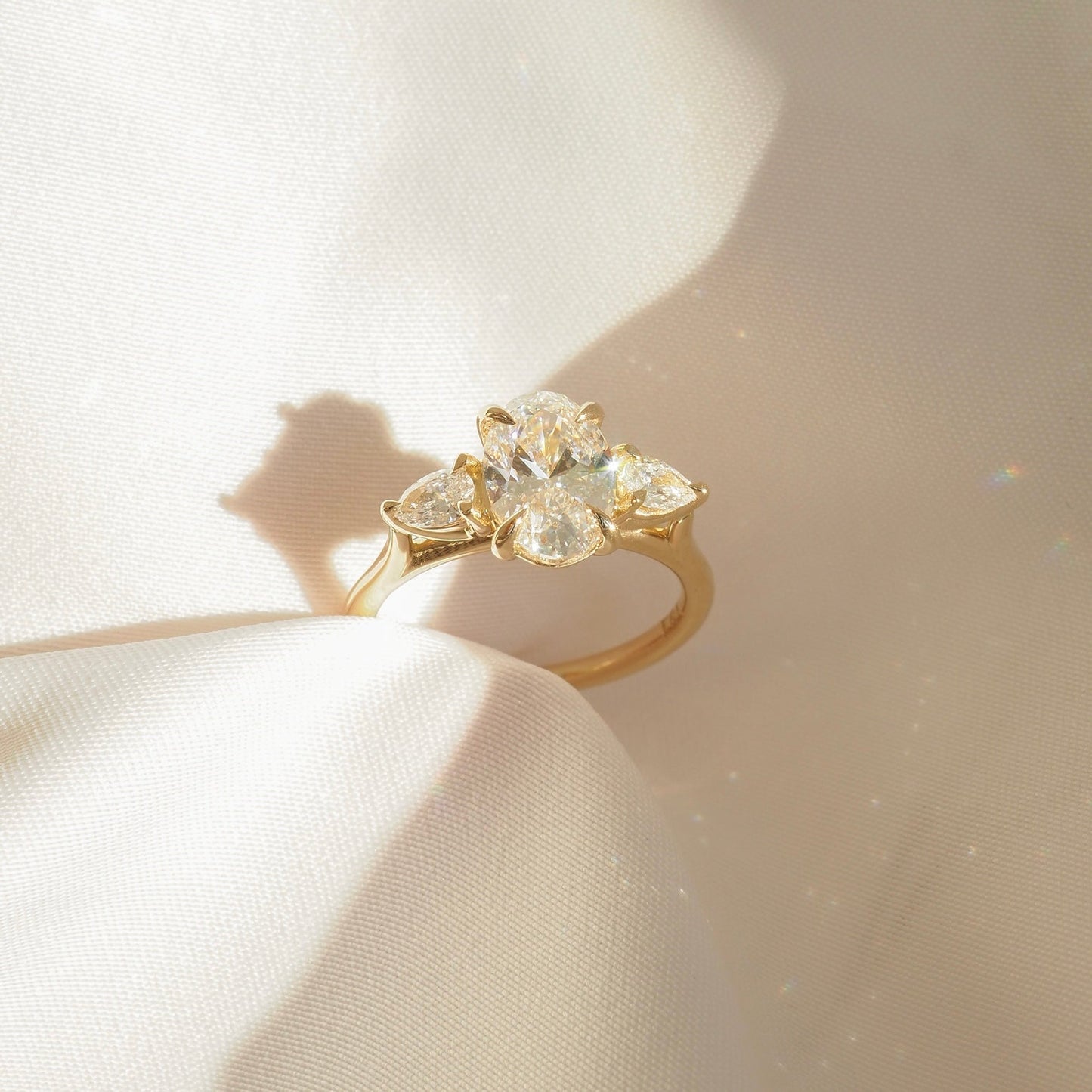 2 CT Emerald Pave Moissanite Engagement Ring