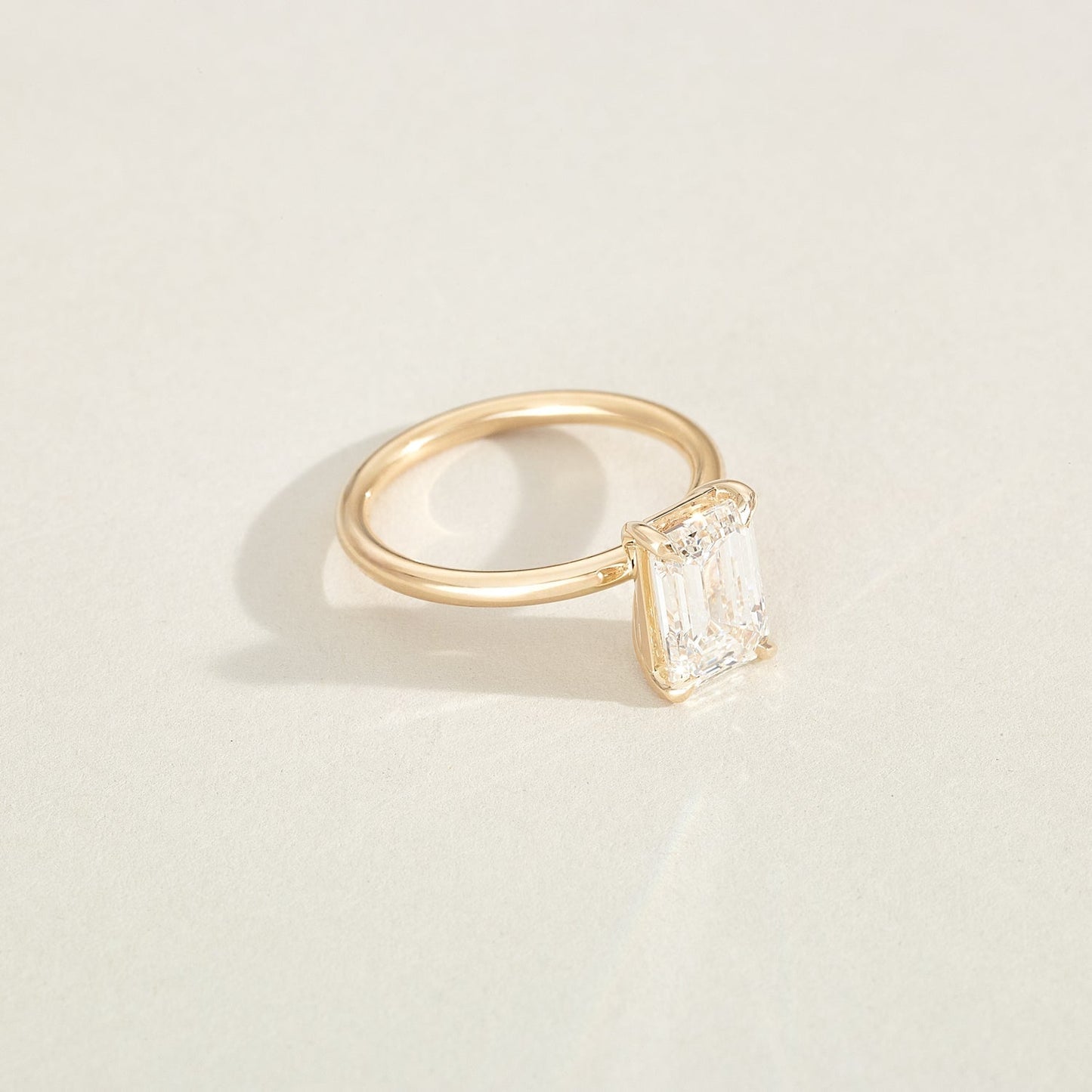 2 CT Emerald Pave Moissanite Engagement Ring