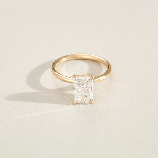 2 CT Emerald Pave Moissanite Engagement Ring