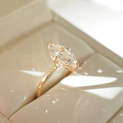 2 CT Emerald Pave Moissanite Engagement Ring