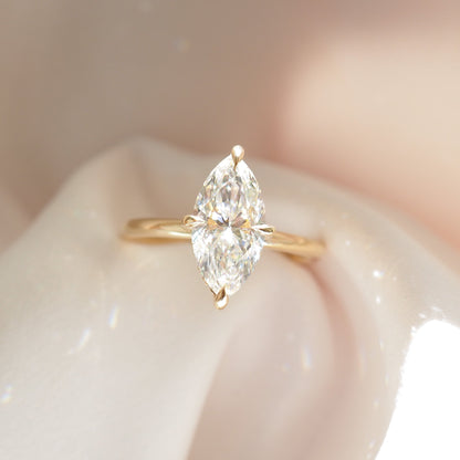 2 CT Emerald Pave Moissanite Engagement Ring