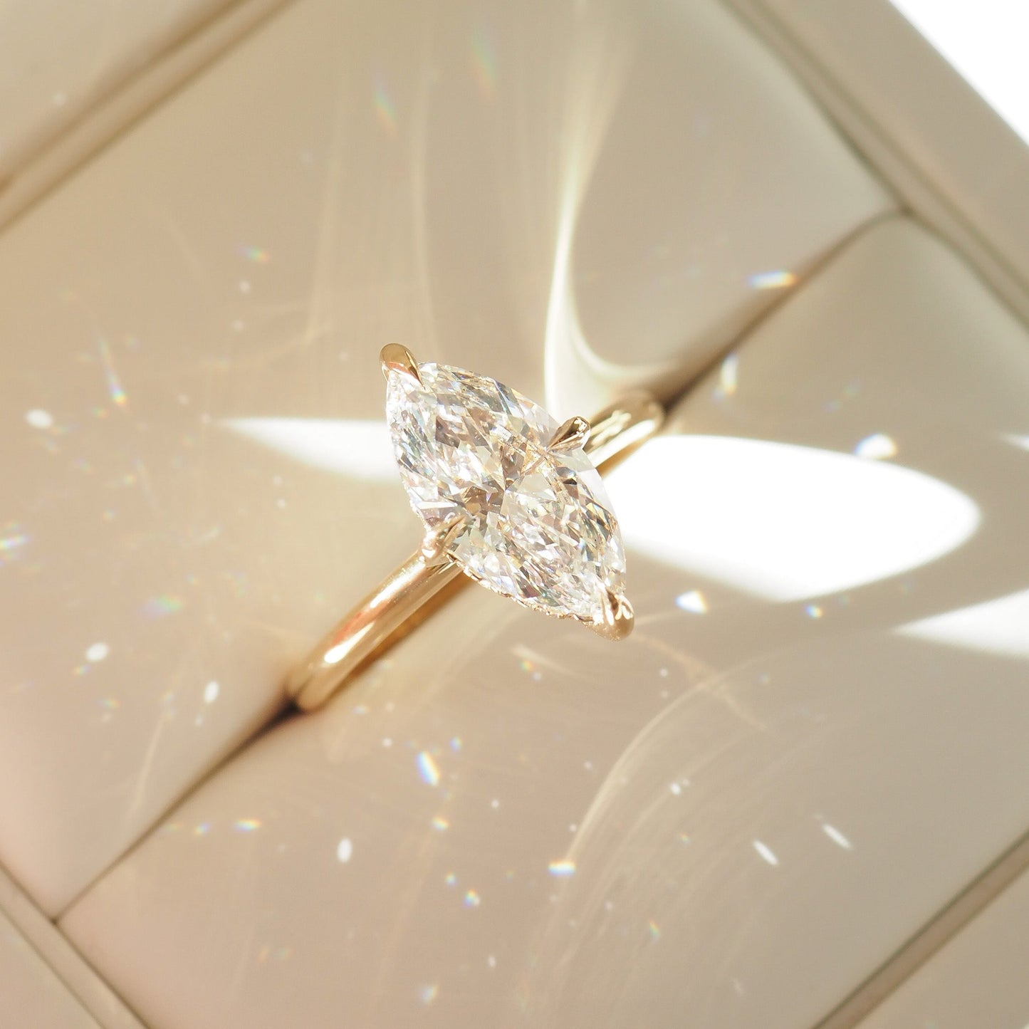 2 CT Emerald Pave Moissanite Engagement Ring