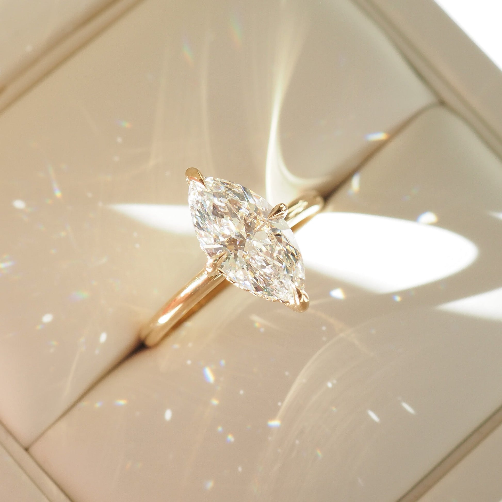 2 CT Emerald Pave Moissanite Engagement Ring